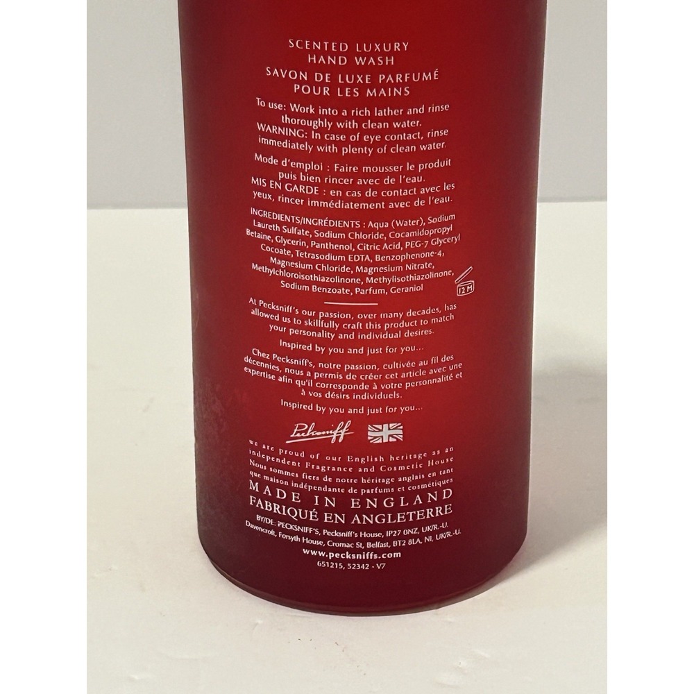 Pecksniff's Frosted Berries & Holly Hand Wash 16.9 oz Glass Bottle NEW Holiday - Picture 3 of 6